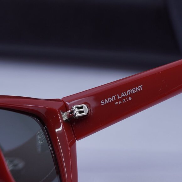 Saint Laurent SL552 010 Cat Eye Sunglasses - Red/Grey - Picture 5 of 11